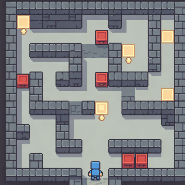 Maze-Style Box-Pushing Training Collection